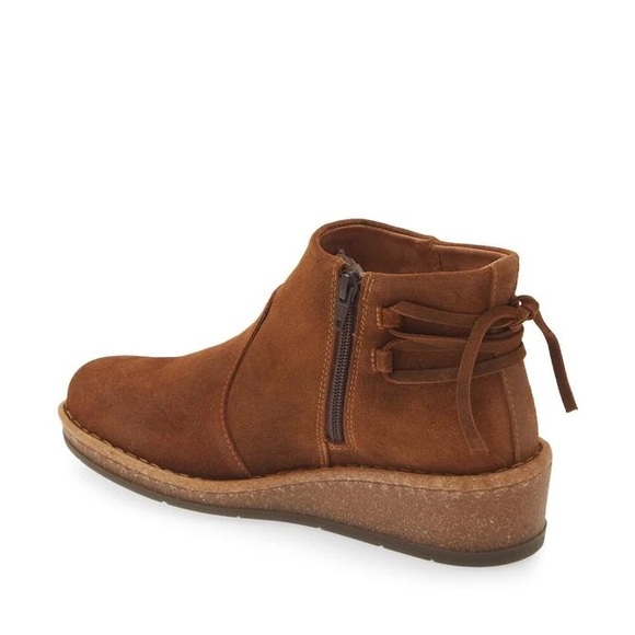 Women's Tan Suede Ankle Boots - Picture 2 of 6